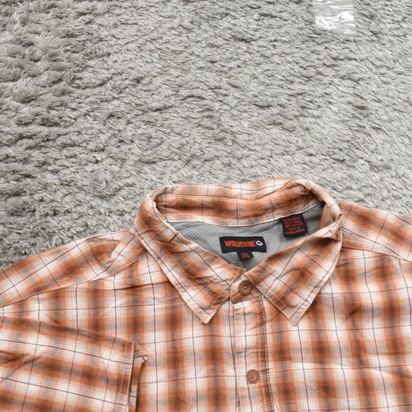 Wolverine Men's 2XL Button Shirt Short Sleeve Plaid Multicolor Breathable Work P - Picture 5 of 8